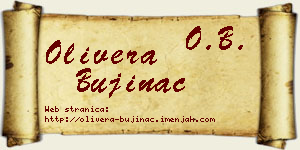Olivera Bujinac vizit kartica